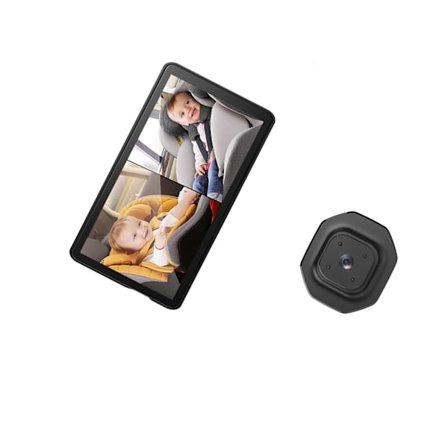 Dubbel Kamera Bil Baksäte Baby Övervakning IR Mörkerseende 5 Fots Display