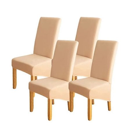Stolebetræk til spisestuestole 4 stk., stolebetræk højt ryglæn spisestuestol betræk strækbart stolebetræk