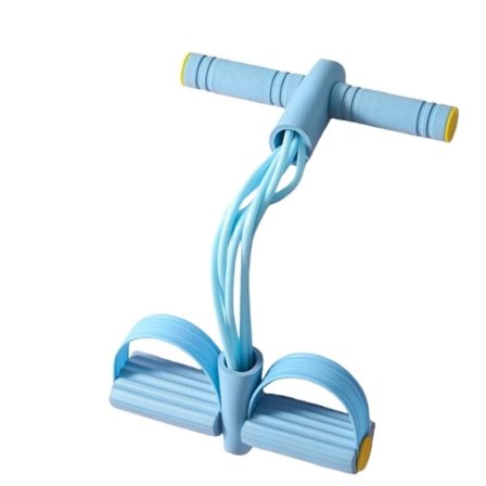 6-rørs fodpedal modstandsbånd - Mave- og coretræning, yoga og hjemmetræningscenter Blue