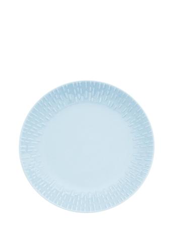 Confetti Aqua Dessert Tall. M/Relief Porcelæn 1 Stk 21 Cm. Home Tableware Plates Small Plates Blue Aida