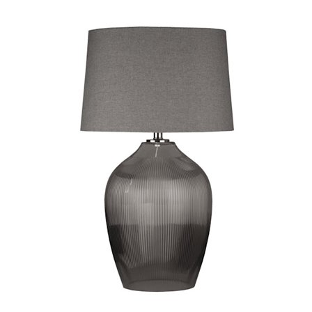 Lasinen pöytävalaisin, 43x43x71cm, Harmaa/Hopea