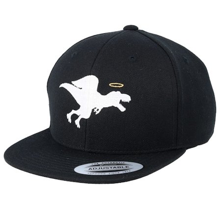 Kiddo Cap - Kids Angel Dino Black Snapback Snapback Black Cap - @ Hatstore