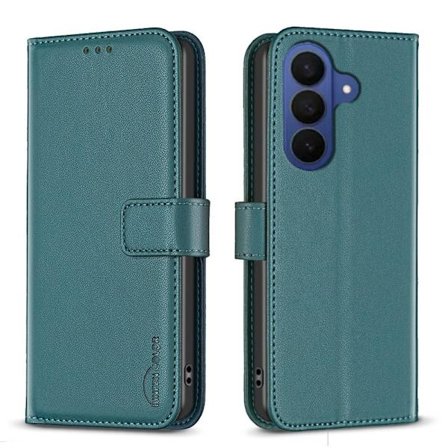 BINFEN Samsung Galaxy S26 Pro Plånboksfodral Folio Flip Konstläder - Grön