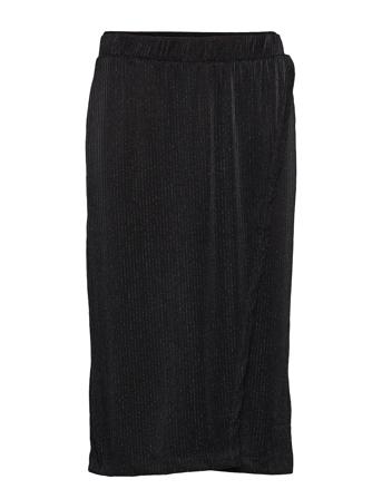 U8060, Jersey Skirt Below Knee Black Saint Tropez