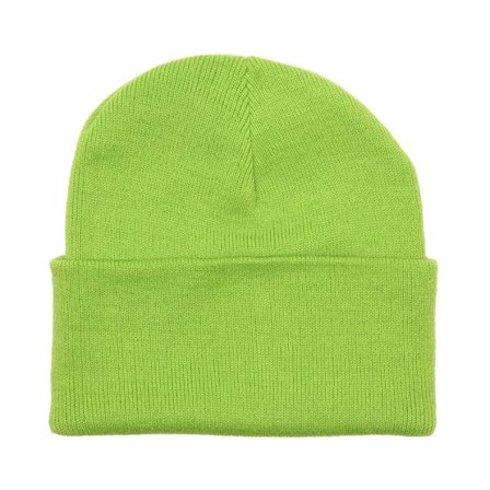 Beechfield - Vert cuff Bonnet - Lime Green Cuff Blank Beanie @ Hatstore