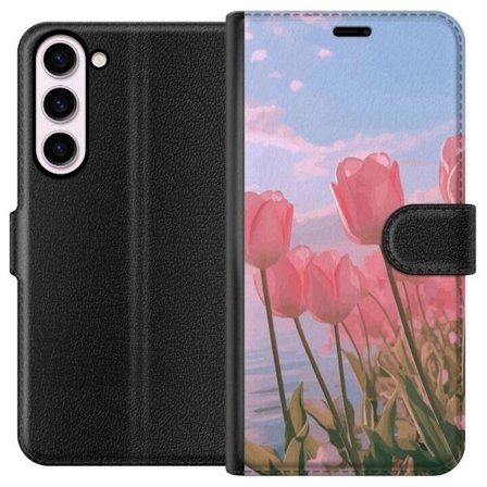 Plånboksfodral till Samsung Galaxy S23+ med Rosa Tulpaner