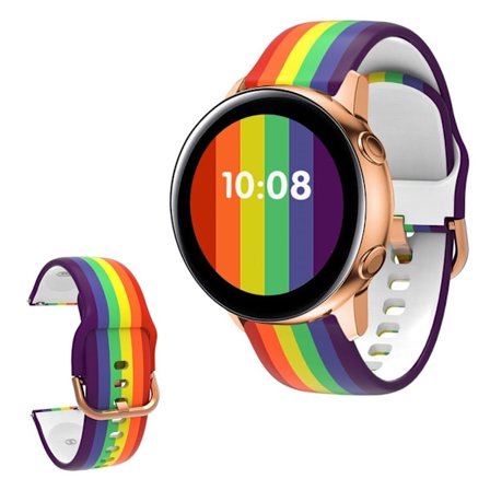 Picturesque pattern silicone watch band for Amazfit and Samsung watch - Rainbow