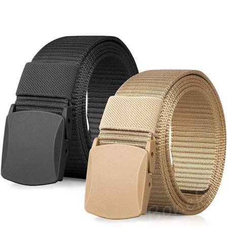 4 STK Sort+khaki Nylon Bælte, Militært Taktisk Bælte, Hurtig Igennem