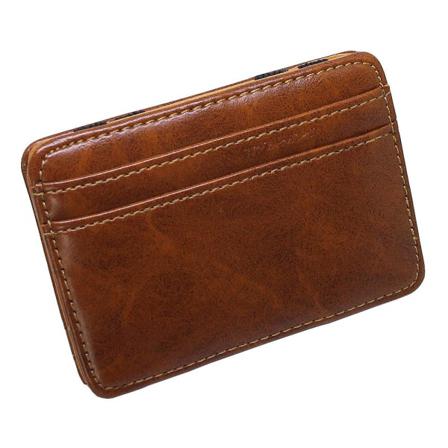 Magic Wallet Korthållare I Konstläder - Olika Färger Brun