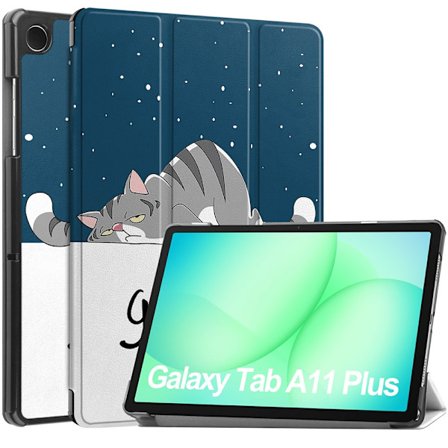 Samsung Galaxy Tab A11 Plus Fodral Tri-fold Katt