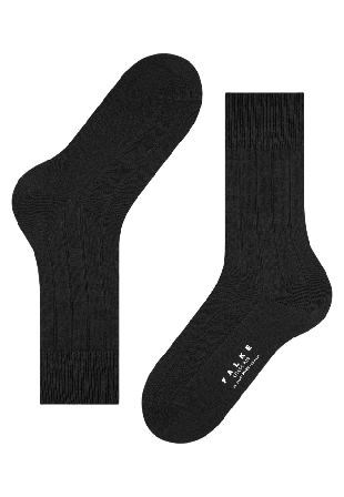 Falke Lhasa Rib Socks Strumpor Herr Svart 43-46