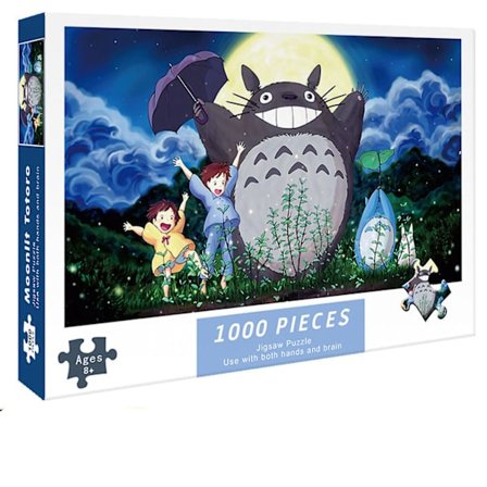 1000 Bitar Tecknad Landskap Pussel Konst Målning Foto Barn Vänner Gåva Typ 2
