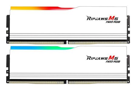 G.SKILL Ripjaws M5 Neo RGB DDR5-6000 - 64GB - CL30 - Dual Channel (2 pcs) - AMD EXPO - Hvid med RGB