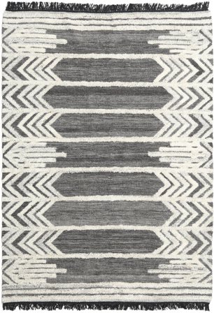 Arrow Alfombra - Gris/Blanco Crema 160X230 Lana