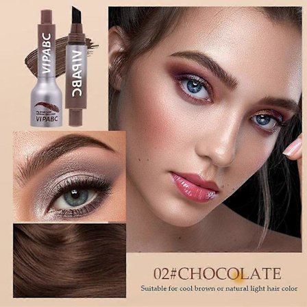 VIPABC Naturligt Udseende Øjenbrynsfarvecreme med Fin Børstespids for Vandfast Langvarig Form og Flere Nuancer