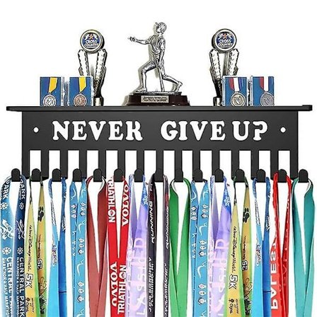 Medaljeholder for sport, Medaljeholder, Medaljehenger, Metallmedaljeholder, Veggmedaljeholder, Svart