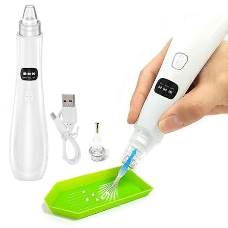 Trådløse Elektriske Diamantmaleripenne Med Vakuumpumpe – 3 Justerbare Sugetilstande & Genopladelige 2 Udskiftelige Spidser