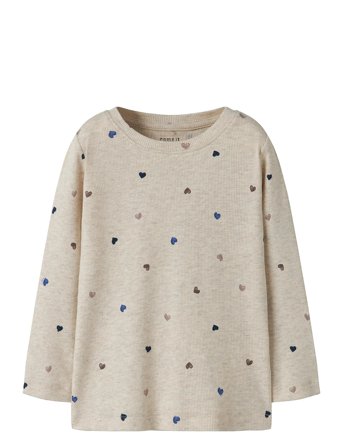 name it Nmfnutti Ls Top Noos - Beige - 98