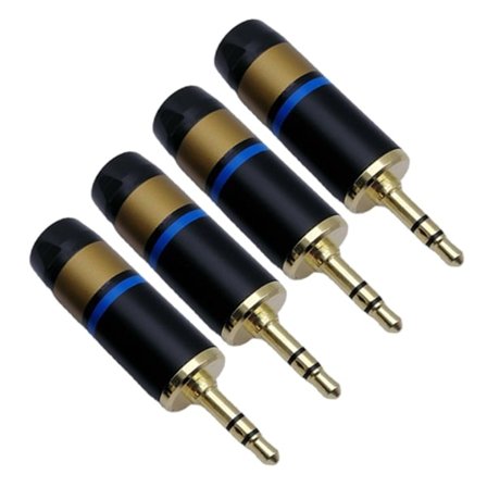 1/2/4 st 3,5 mm guldpläterad bananplugg Pure Copper Connector för Audio Video Högtalar Adapter Terminal Connector