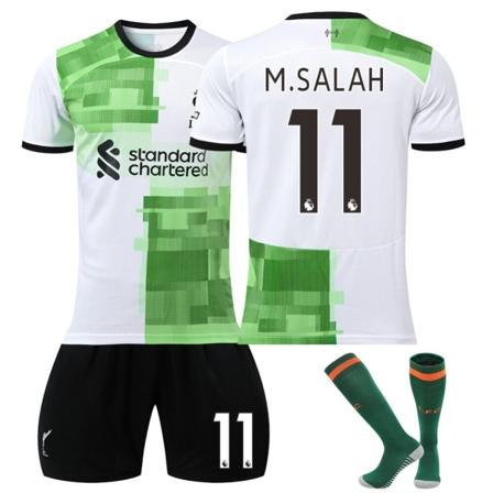 23/24 Barn Hemma Borta Full Kit Pojke Män Kostym Strip Strumpor Kort skjorta liverpool 23/24 away kit #11 adult m