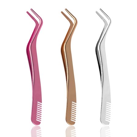 FADVAN Eyelash Comb Pincett DIY Cluster Ögonfransförlängning Pincett 1 Rostfritt stål Antistatisk Icke-magnetisk ögonmakeup-verktyg