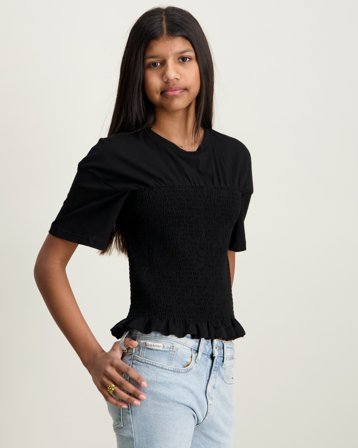 Grunt GRBodil SS Tee Svart T-skjorter Jente - Kids Brand Store