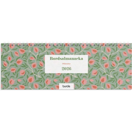 Burde Bordsalmanacka Mönster 2026 - Lyreco - Almanackor och kalendrar - Bordskalendrar och skrivunderlägg - Bordskalendrar