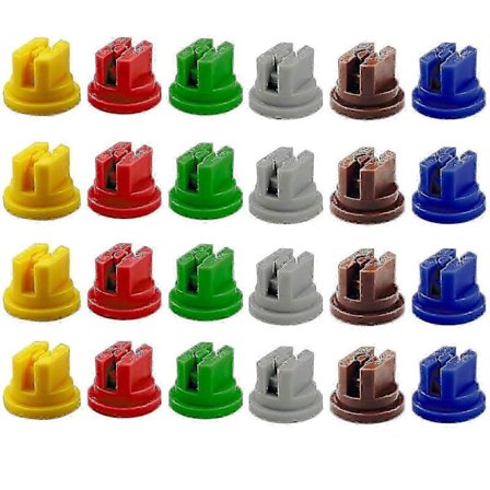 24-pakning Spraydyser 110 Graders Vifte Tåkedyser Plastdyser Spraydyse-spisser Kombinasjonssett for Jorruk, Skogbruk_Lucky_B