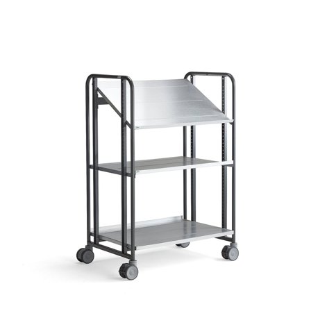 Etagenwagen ANGLE mit 3 Böden, 877 x 638 x 1300 mm