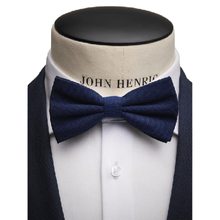 John Henric Bow Tie Cotton Kostymtillbehör Herr Blå ONESIZE