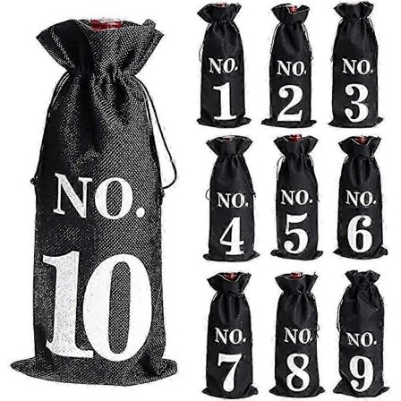 Miljøvenlige vinposer til blindsmagning - sæt med 10