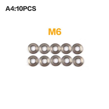 10 St M3m6m8m10m16 Standarddelar 304 Rostfritt Stål Tandade A