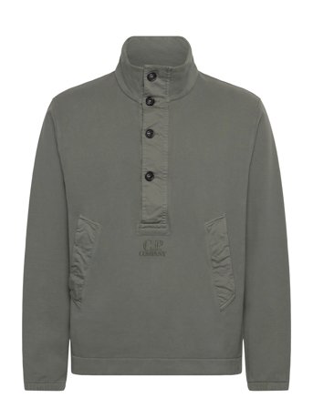 C.P. Company Logo Embroidered Sweatshirt - Khaki green - M