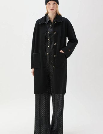 BUSNEL Mikaela Piped Coat - Black - 38