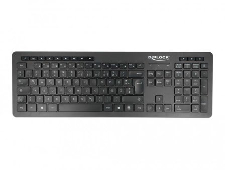 Delock Silent - tastatur - QWERTZ - Tysk - svart