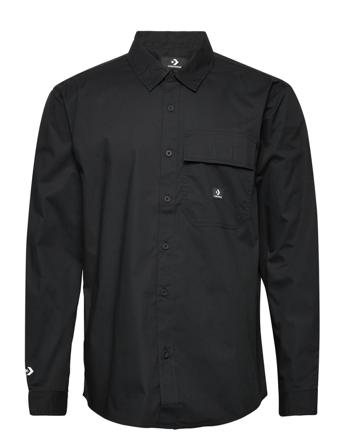 Woven Long Sleeve Button Down 2 Sport Shirts Casual Black Converse