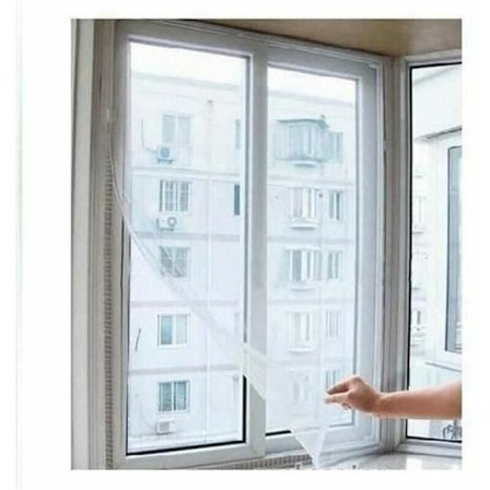 Myggnät, 130×150cm, vit, storleksjusterbar, återanvändbar