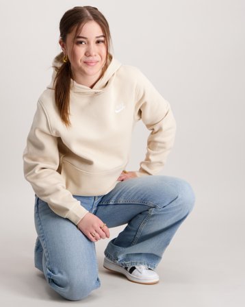 Nike K NSW CLUB FLC HDY Biały Bluzy z kapturem Dziewczyna - Kids Brand Store