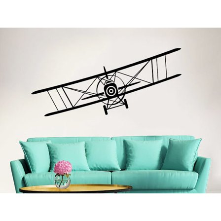 Flygplan v2 väggdekor klistermärke