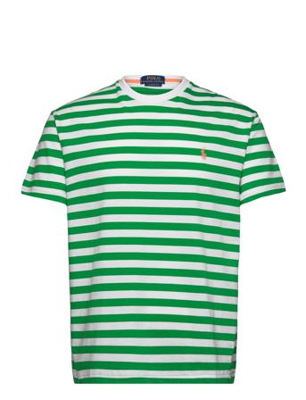 Classic Fit Striped Jersey T-Shirt Tops T-shirts Short-sleeved Green Polo Ralph Lauren