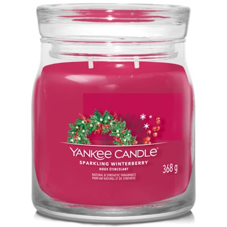 Yankee Candle Signature Medium Jar Sparkling Winterberry 368g