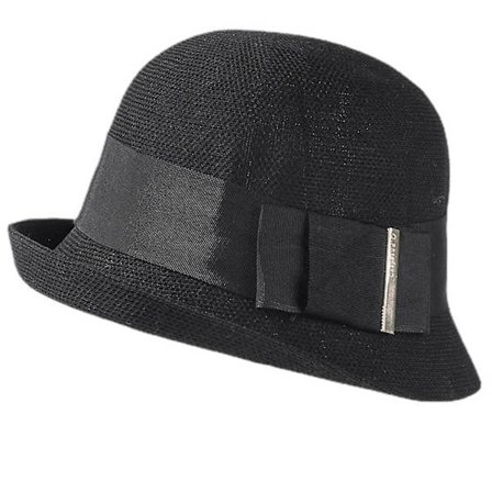 Elegant Bowlerhatt med Vinklad Kant - Dekorativ Jazzhatt för Street Shooting