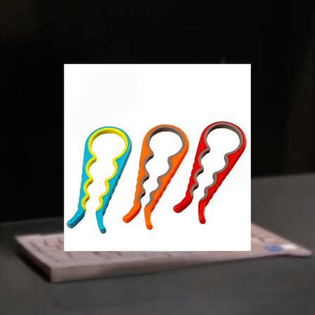 4-i-1 Ergonomisk Flaske- og Boksåpner, Bærbar, for Svake Hender