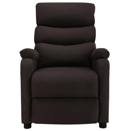 Vidaxl Elektrisk Reclinerfåtölj Mörkbrun Tyg Brun