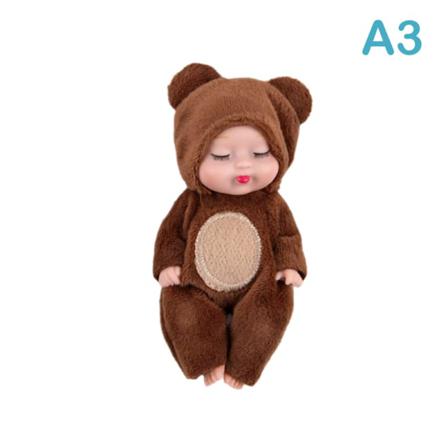 E Animal Baby Doll 3,5 Tum Deer/bee/bear Sleep Baby Simulated R