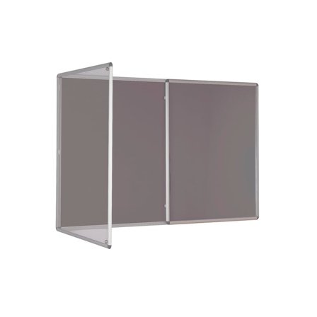 Tamperproof noticeboard, 1800x1200 mm, grey