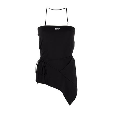 Off White Sleeveless Tops , Zwart , Dames , Maat: S