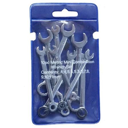 10 kpl Mini Engineer -avaimet Kaksoispää Offset Rengasavaimet Työkalut Yhdistelmäavaimet 4-11Mm Avaimet Käsisarja