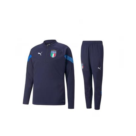 Puma Italy 1/4 ZIP Coach Tracksuit Senior 2022/2023 Blå, Herre Træning