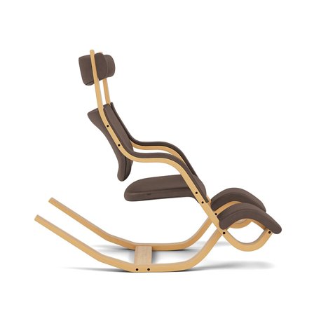 Varier Furniture Gravity - Brown Leather - Light brown base